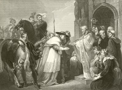 Cardinal Wolsey at Leicester Abbey  by Richard Westall